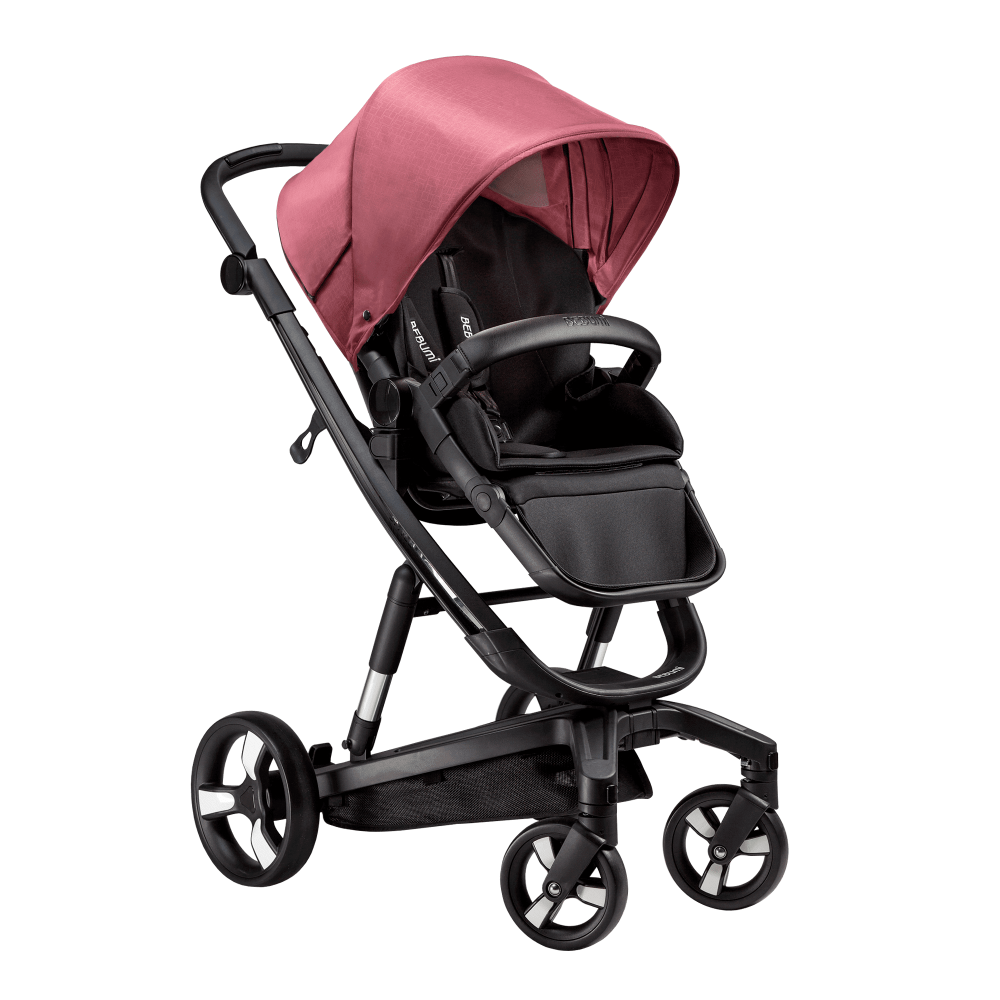 Carucior Bebumi Space 2 in 1 Gabardine Pink cadru negru - 4