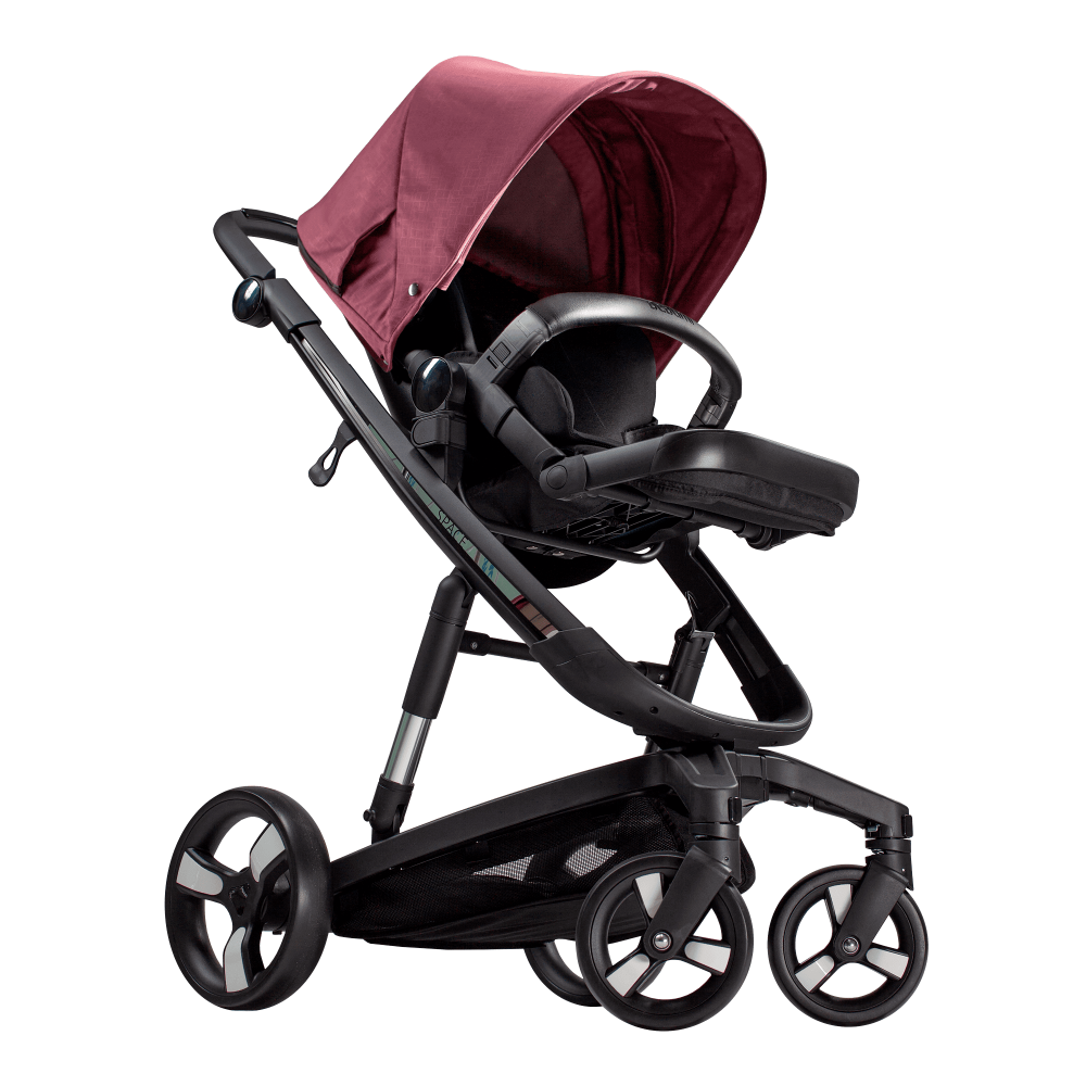 Carucior Bebumi Space 2 in 1 Gabardine Pink cadru negru - 10