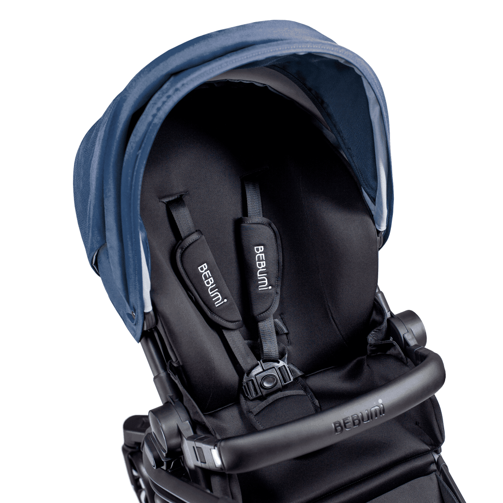 Carucior Bebumi Space 2 in 1 Navy cadru negru - 5