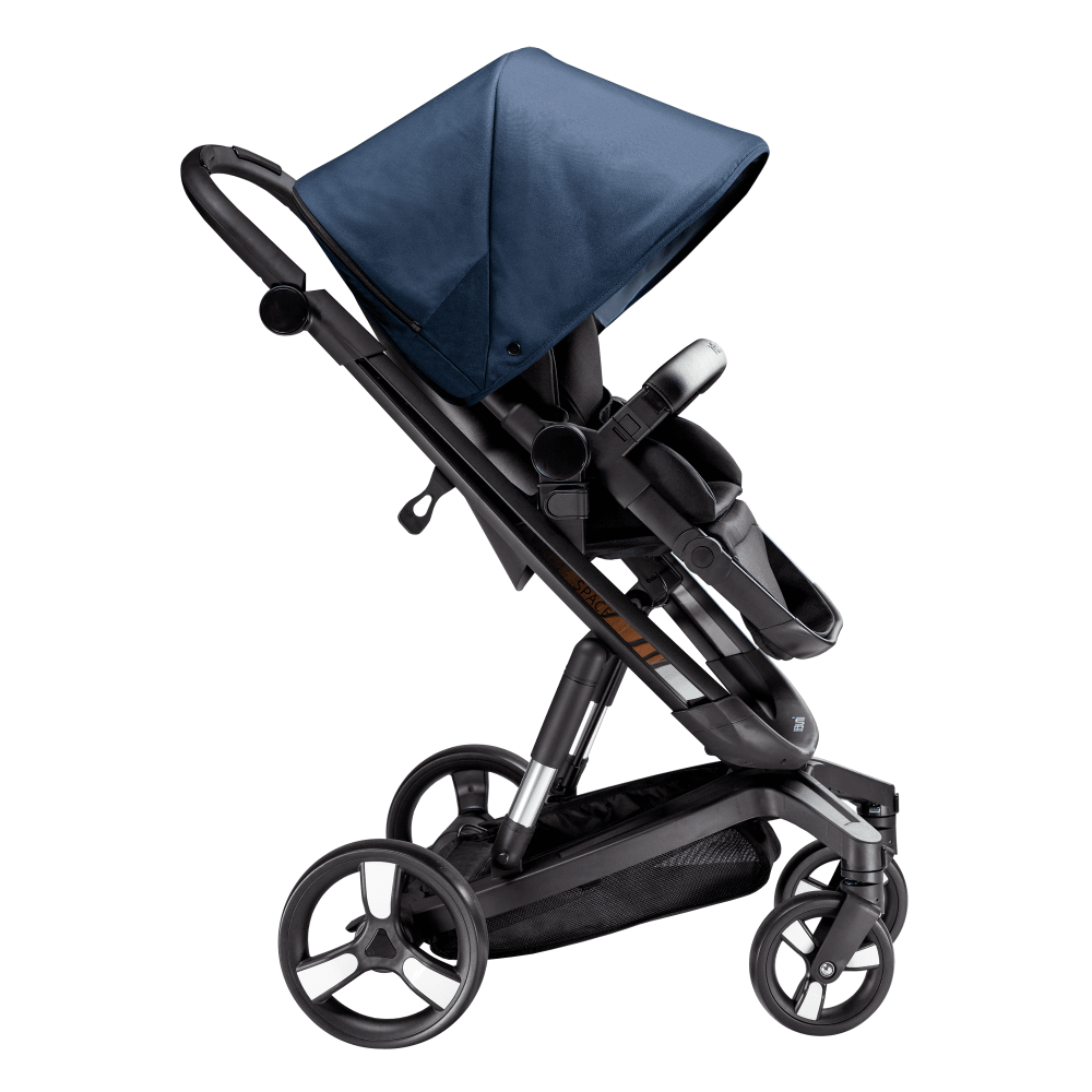 Carucior Bebumi Space 2 in 1 Navy cadru negru - 10