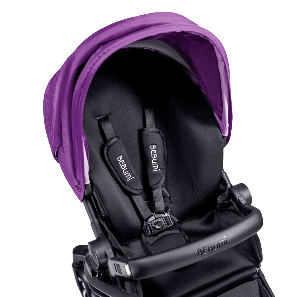 Carucior Bebumi Space 2 in 1 Purple cadru negru - 4