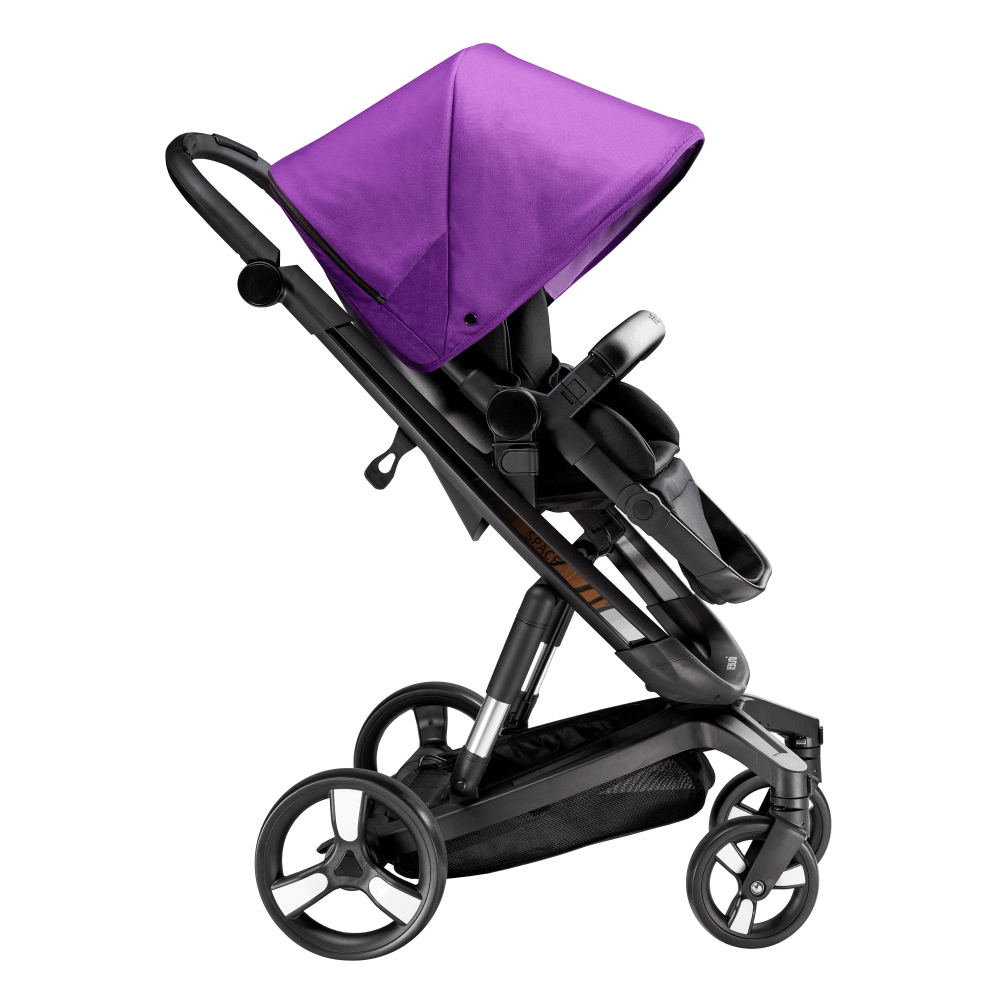 Carucior Bebumi Space 2 in 1 Purple cadru negru - 7