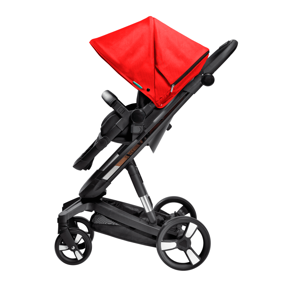 Carucior Bebumi Space 2 in 1 Red cadru negru - 7