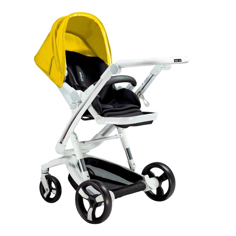 Carucior Bebumi Space 2 in 1 Yellow cadru alb - 4 | YEO