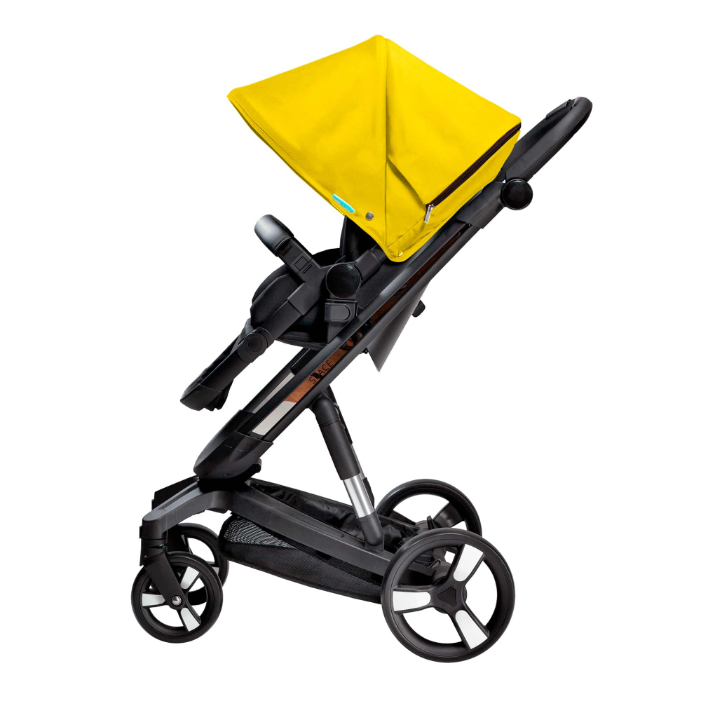 Carucior Bebumi Space 2 in 1 Yellow cadru negru - 1 | YEO