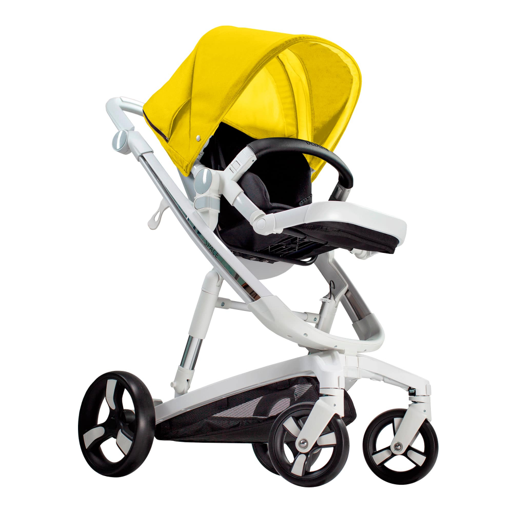 Carucior Bebumi Space Eco Yellow cadru alb - 4 | YEO