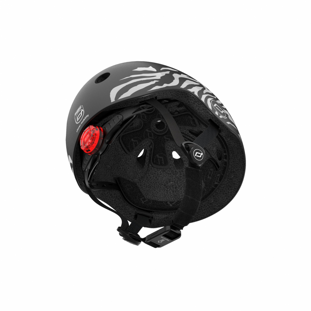 Poze Casca de protectie pentru copii sistem de reglare magnetic cu led XXS-S 45-51 cm 1 an+ Zebra Scoot Ride nichiduta.ro 