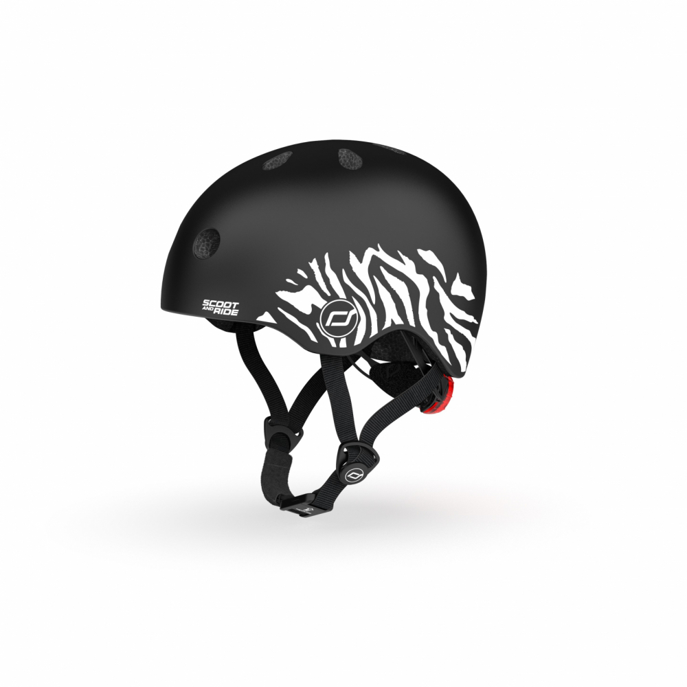 Poze Casca de protectie pentru copii sistem de reglare magnetic cu led XXS-S 45-51 cm 1 an+ Zebra Scoot Ride nichiduta.ro 