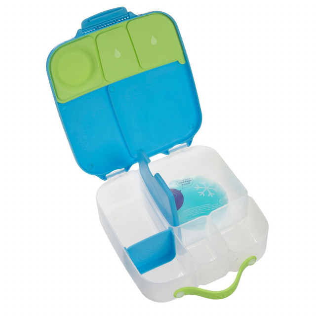 Caserola compartimentata Lunchbox b.box albastru cu verde - 3 | YEO