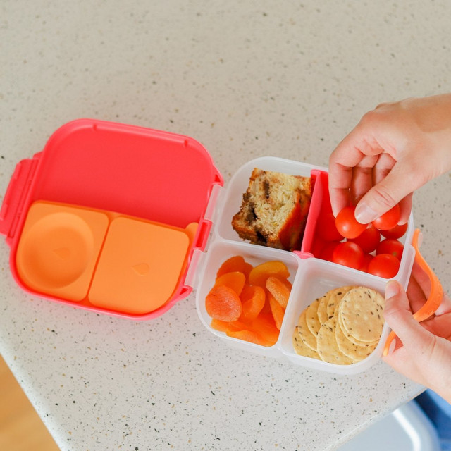 Caserola compartimentata Mini Lunchbox b.box roz cu portocaliu - 3 | YEO