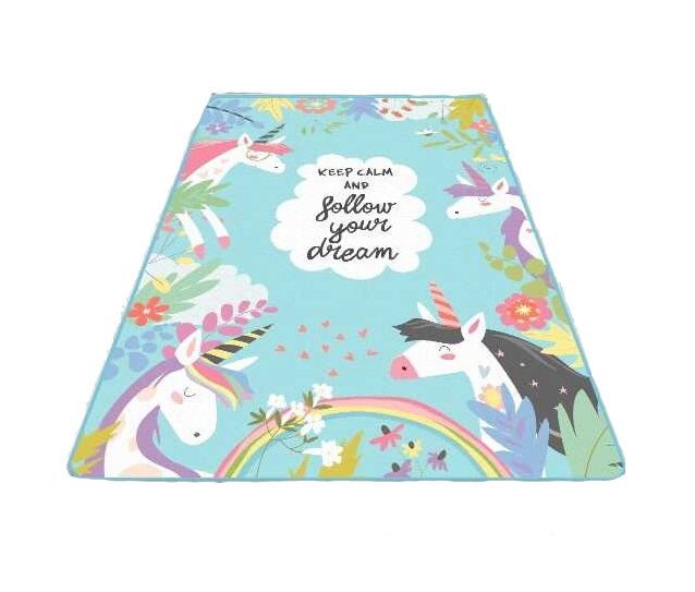 Covor antiderapant pentru copii Cute Unicorn 100x150 cm