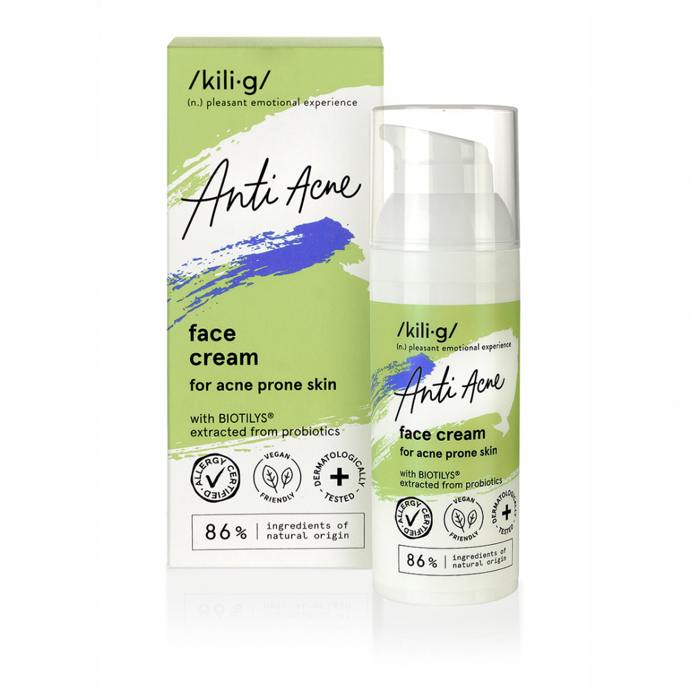 Crema de fata anti-acnee pentru ten acneic sensibil Kilig Anti Acne 50 ml