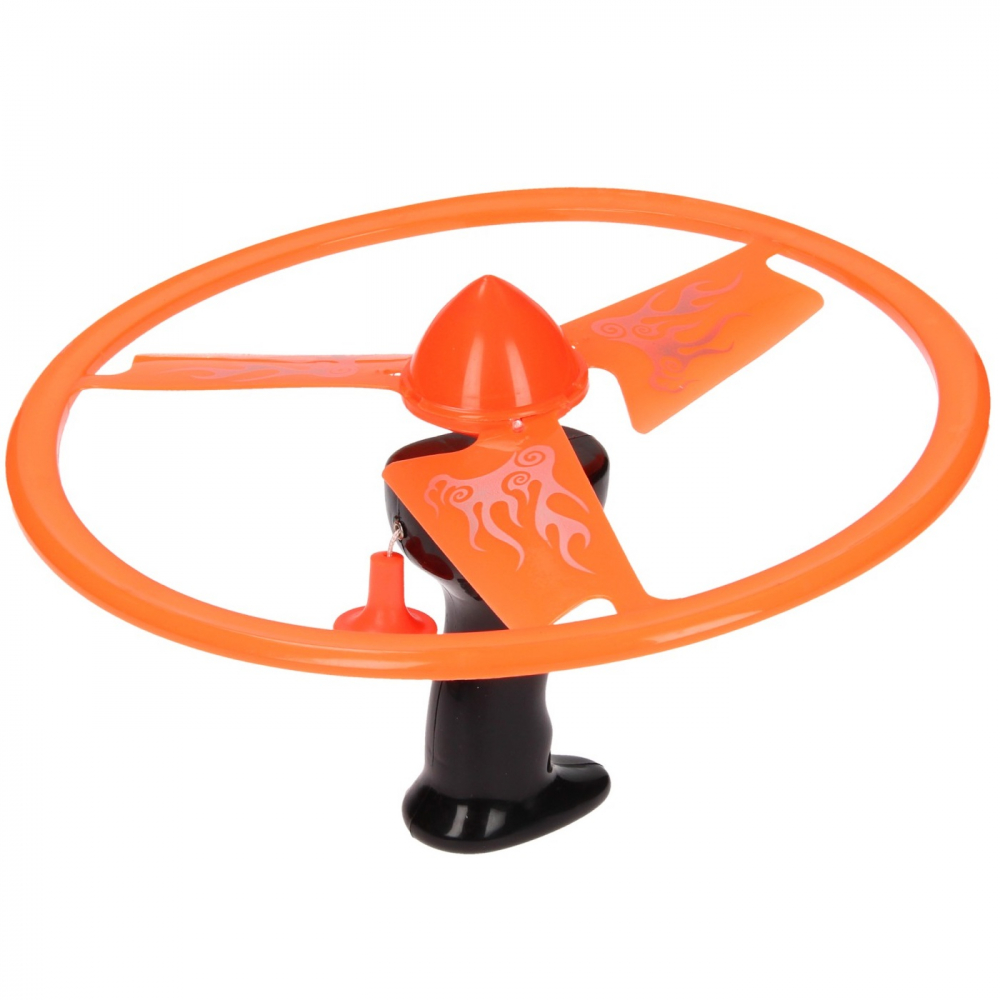 Disc zburator luminos cu dispozitiv de lansare portocaliu 25 cm
