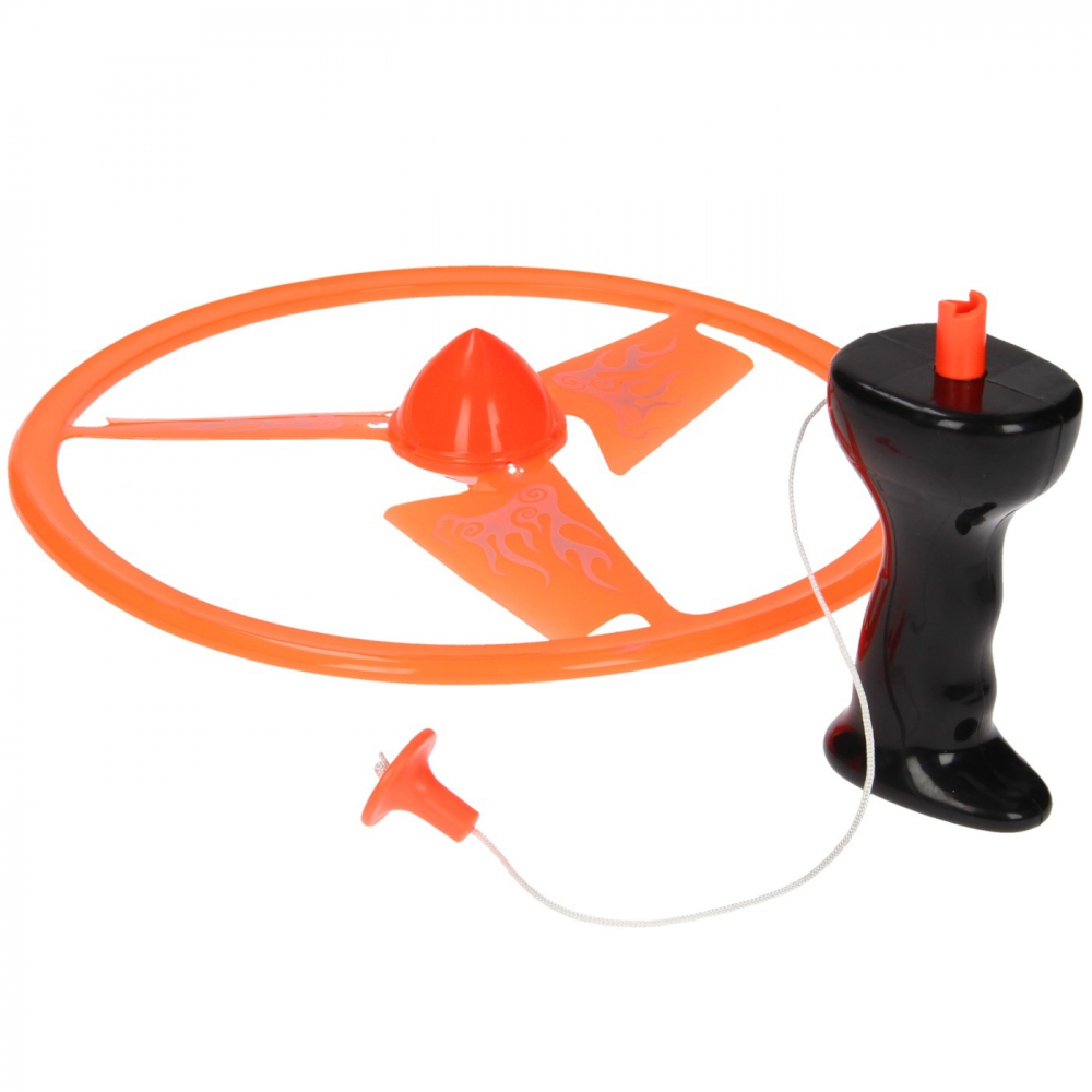 Disc zburator luminos cu dispozitiv de lansare portocaliu 25 cm - 1