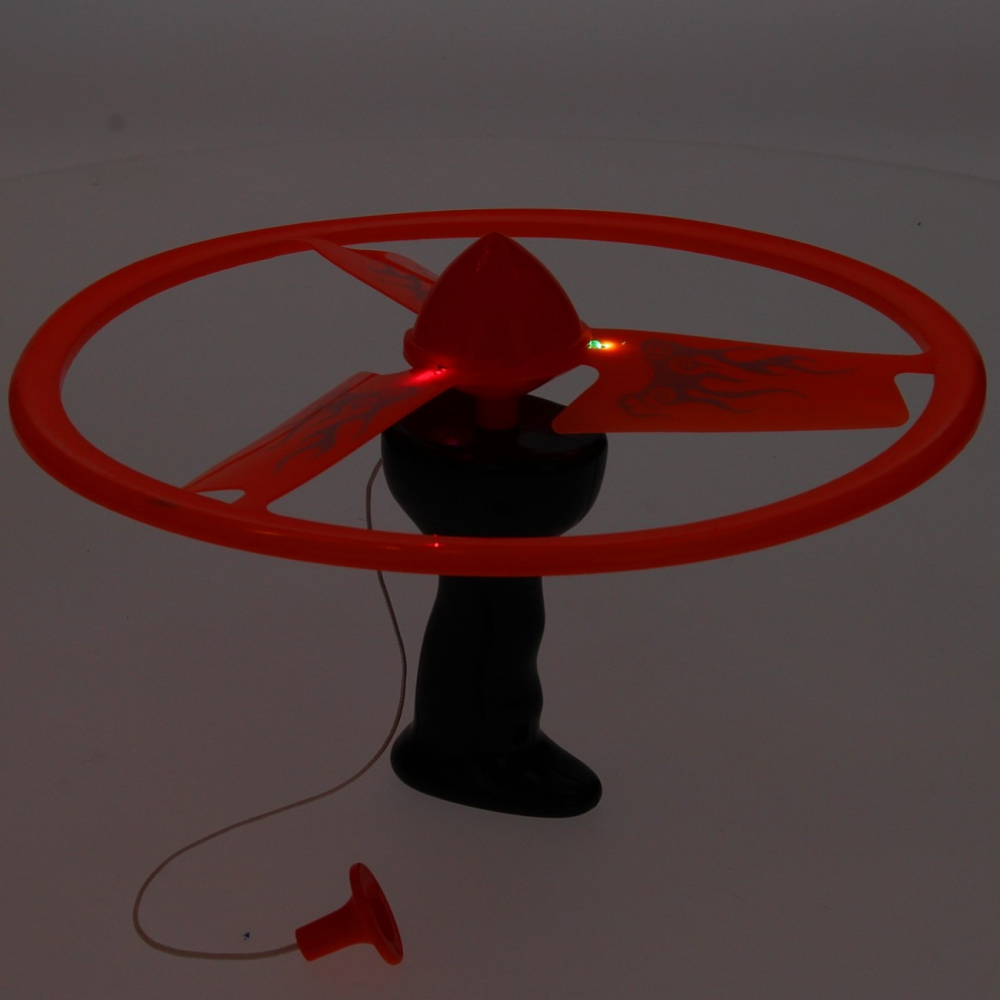 Disc zburator luminos cu dispozitiv de lansare portocaliu 25 cm - 2