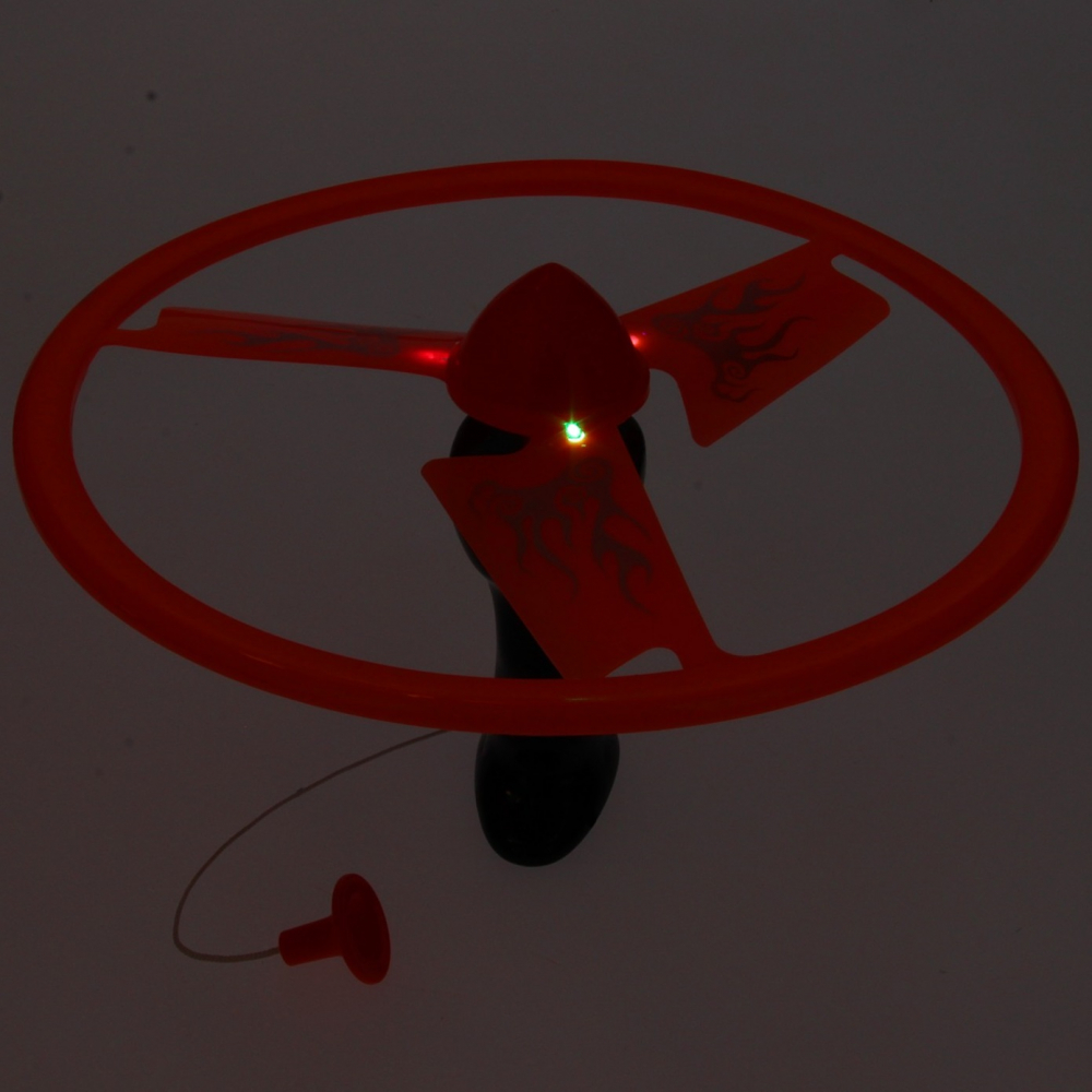 Disc zburator luminos cu dispozitiv de lansare portocaliu 25 cm - 3