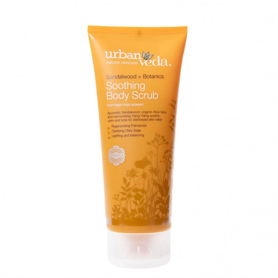 Exfoliant hidratant pentru corp cu extract de lemn de santal organic Soothing Urban Veda 200 ml