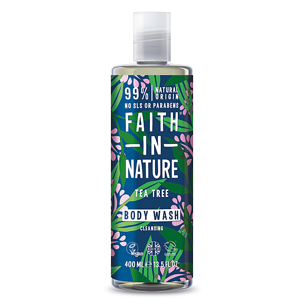 Gel de dus natural purifiant cu Tea Tree Faith in Nature 400 ml