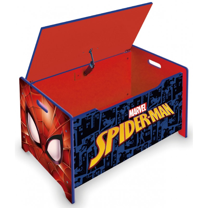 Ladita din lemn pentru depozitare jucarii Spiderman Arditex imagine noua responsabilitatesociala.ro