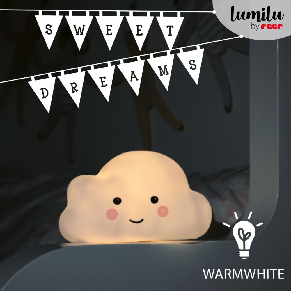 Lampa de veghe cu LED cu oprire cronometrata forma nor alba Lumilu Sweet Dreams Cloud Reer - 1