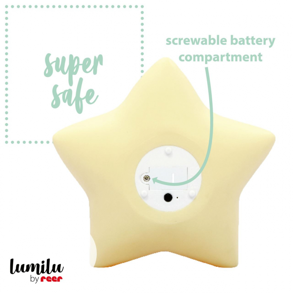 Lampa de veghe cu LED cu oprire cronometrata forma stea galbena Lumilu Sweet Dreams Star Reer - 4