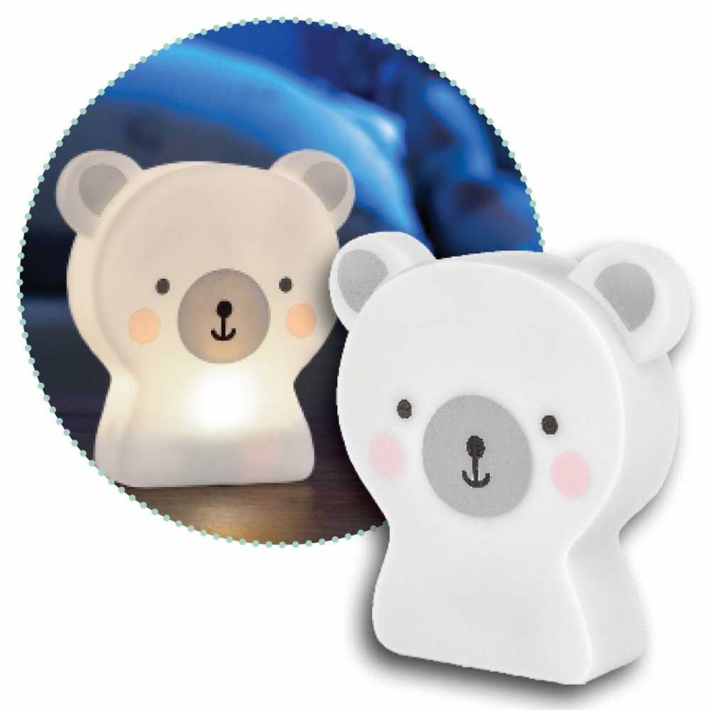 Lampa de veghe cu LED cu oprire cronometrata forma ursulet alba Lumilu Cute Friends Bear Reer alba imagine noua responsabilitatesociala.ro