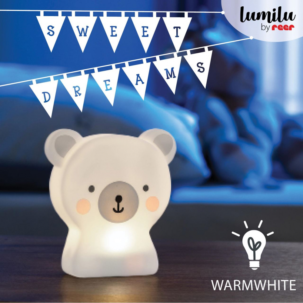 Lampa de veghe cu LED cu oprire cronometrata forma ursulet alba Lumilu Cute Friends Bear Reer - 1