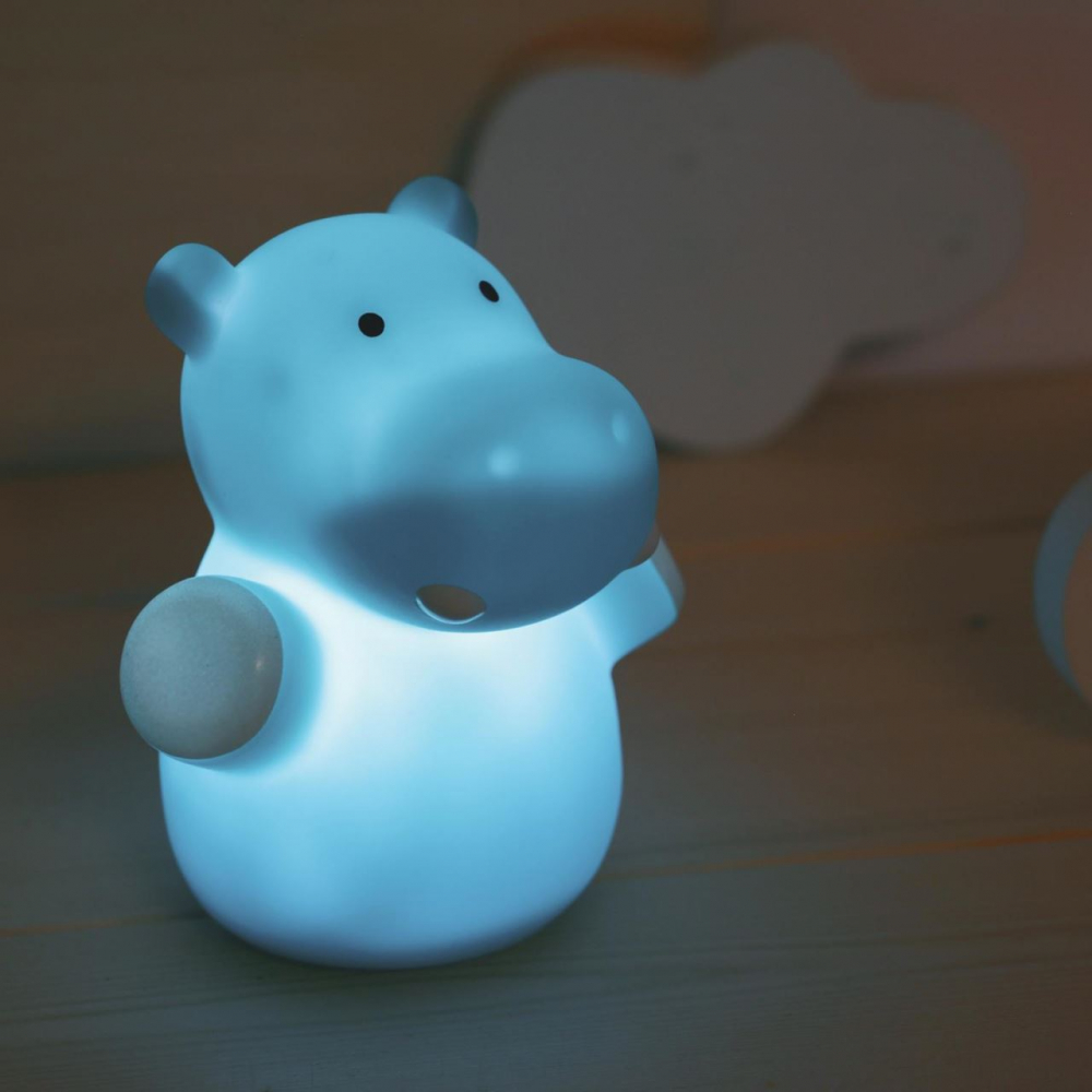 Lampa de veghe cu LED forma hipopotam albastru Lumilu Mini Zoo Hippo Reer - 2