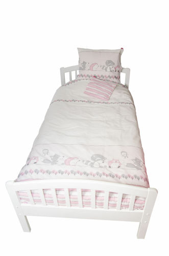 Lenjerie pat copii Odette Pink KidsDecor din bumbac 100x15040x60 cm - 1