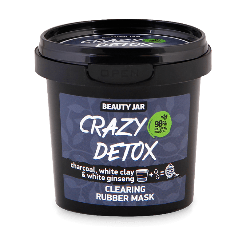 Masca faciala alginata detoxifianta cu carbune si argila alba Crazy Detox Beauty Jar 20g