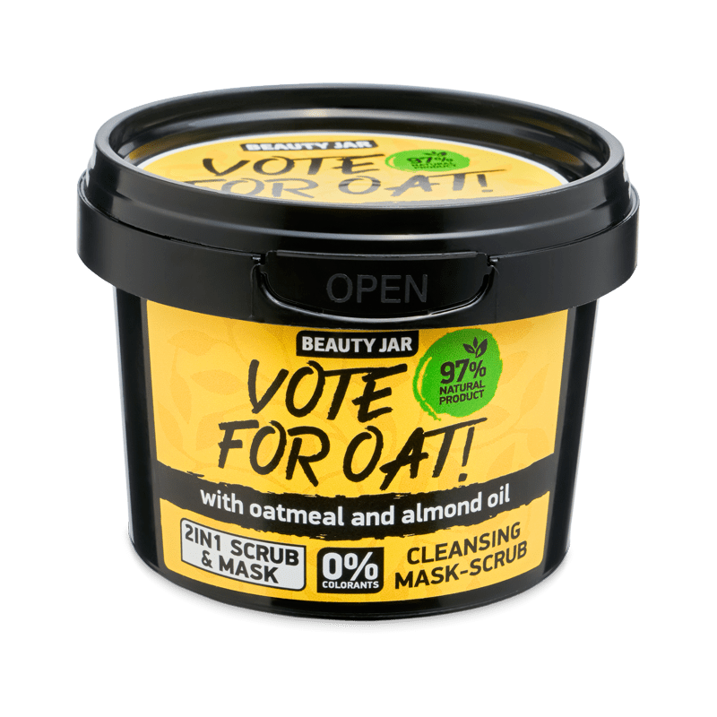 Masca faciala exfolianta cu ovaz si ulei de migdale Vote for oat Beauty Jar 100 g