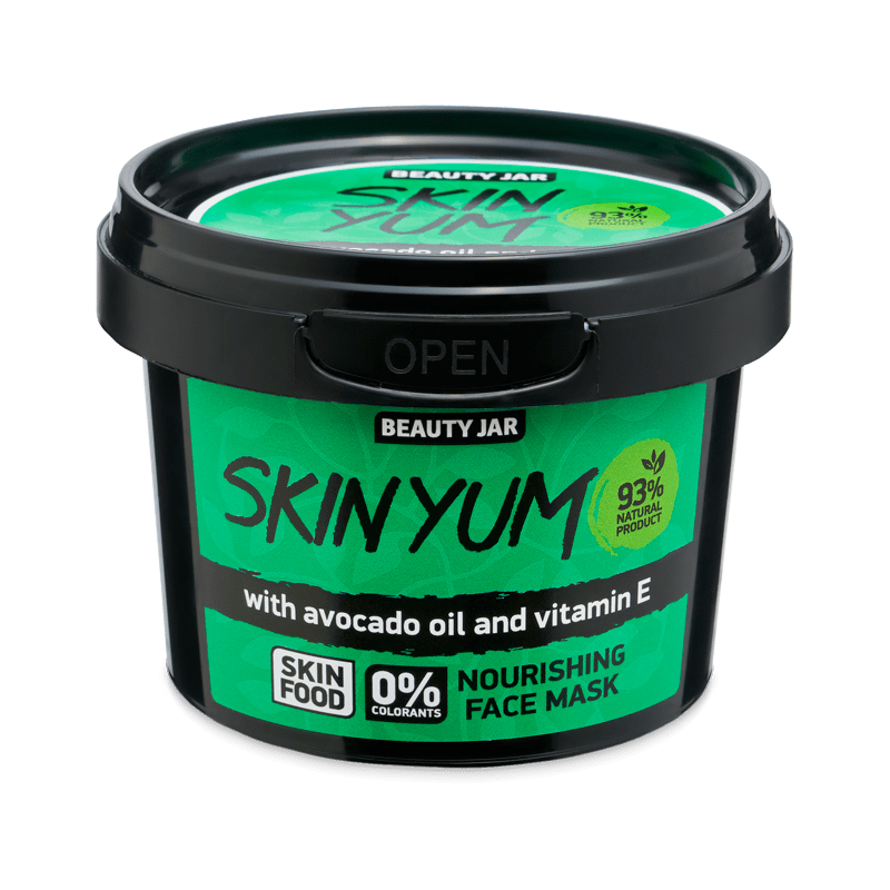 Masca faciala nutritiva cu ulei de avocado si vitamina E Skin Yum Beauty Jar 100g