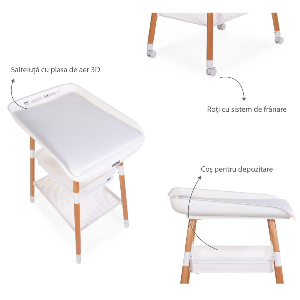 Masuta de infasat Childhome Evolux Natural Alb - 2 | YEO