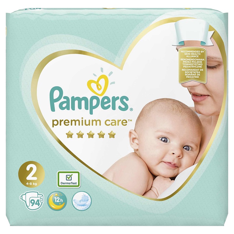 Pampers Premium Care Nr. 2, 4- 8 kg, 94 bucati, Pampers