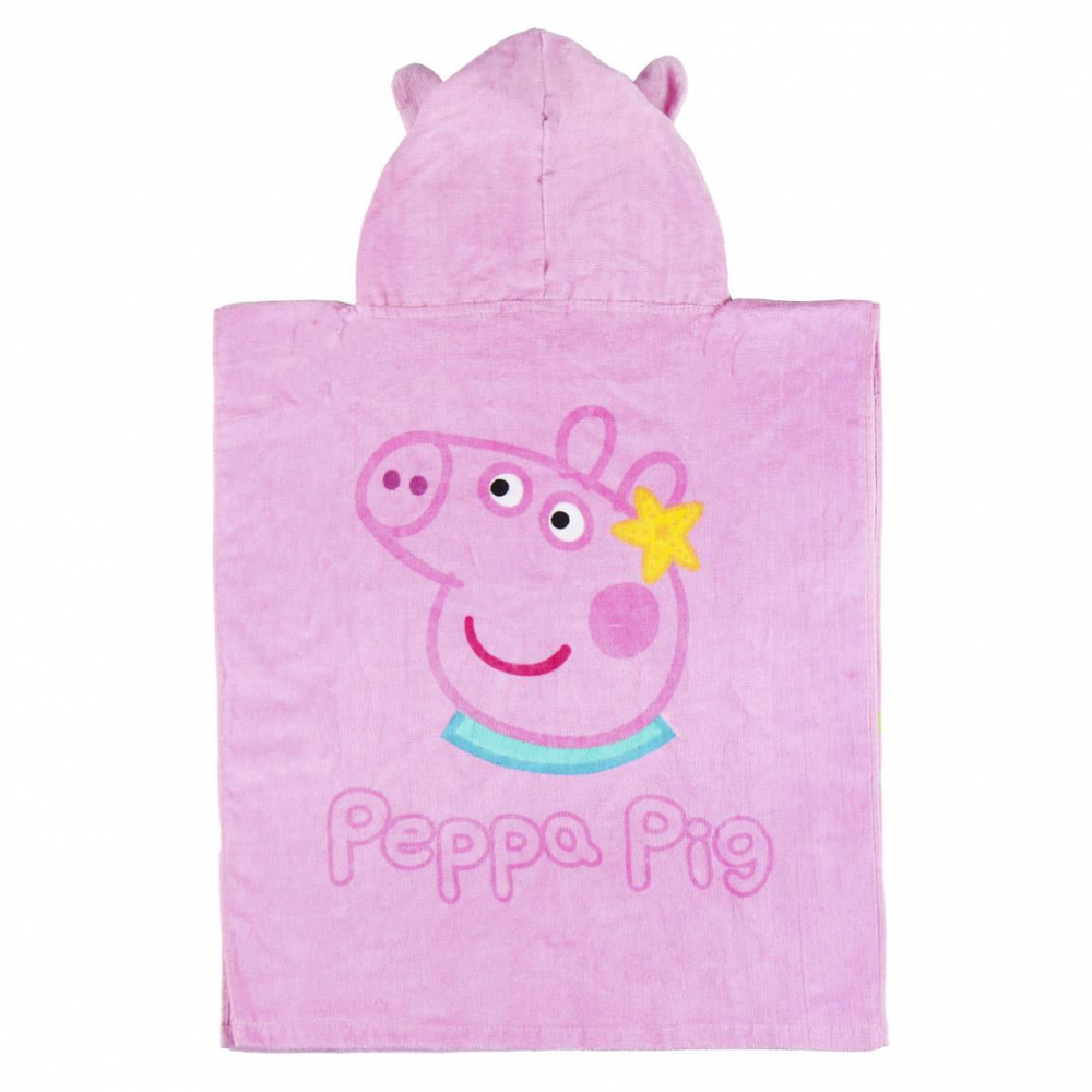 Prosop poncho cu gluga Peppa Pig 50 x 115 cm
