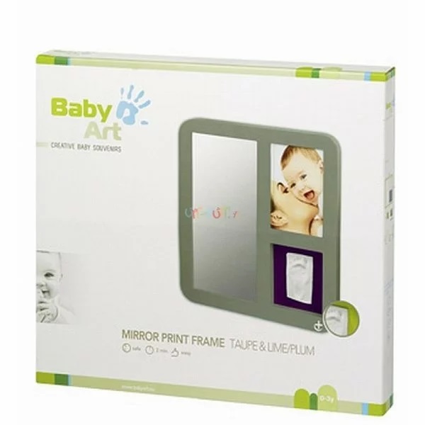 Rama cu amprenta si oglinda Baby Art white black - 1