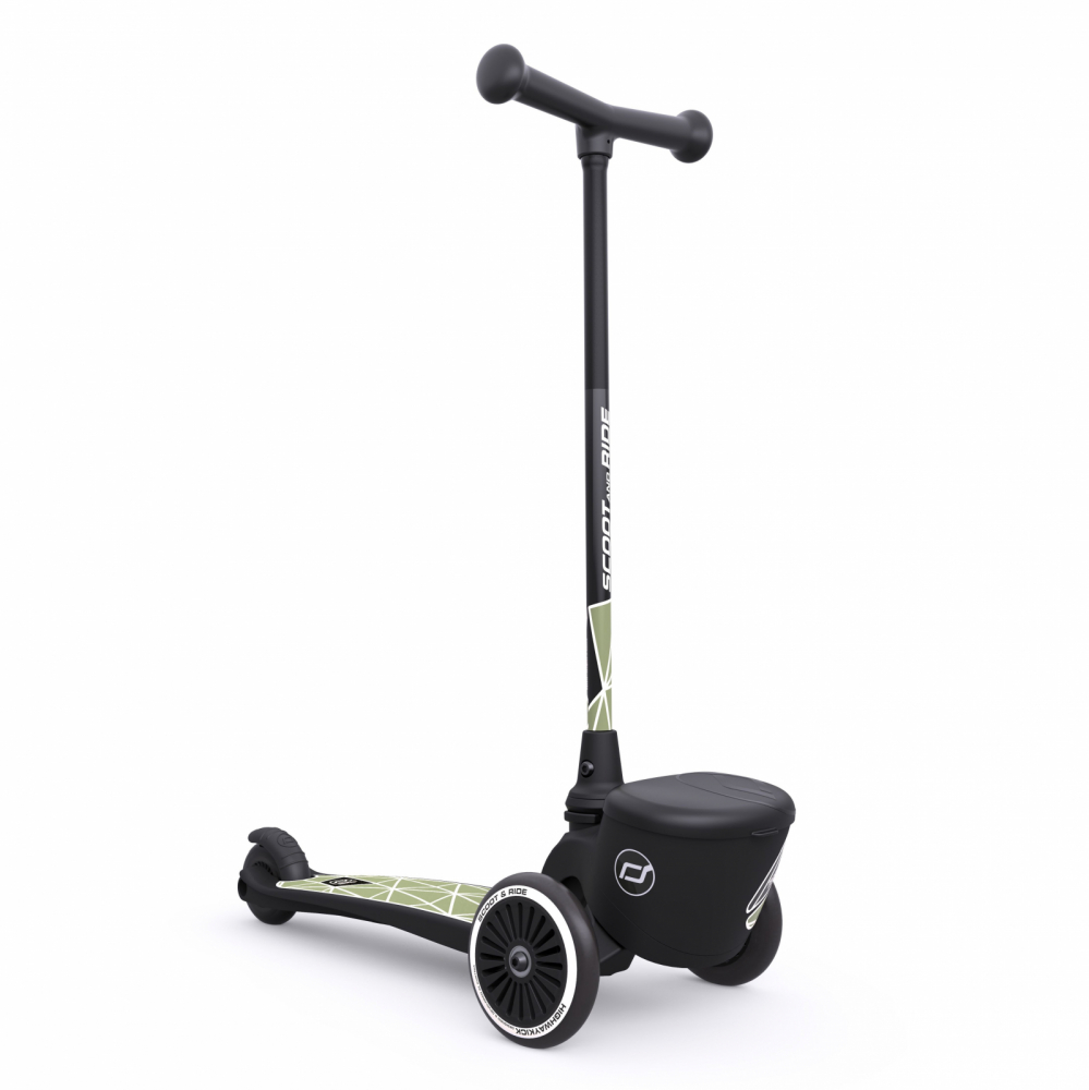 Trotineta copii pliabila, suport jucarie, Highwaykick 2 Lifestyle Green Line, 2 ani +, pana la 50 kg, Scoot  Ride