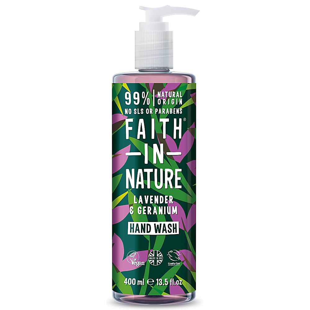 Sapun lichid natural cu lavanda si muscata Faith in Nature 400 ml