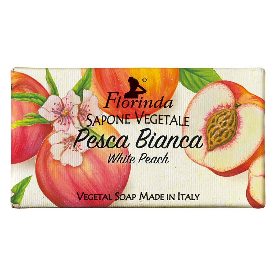 Sapun vegetal cu piersici albe Florinda La Dispensa 100g