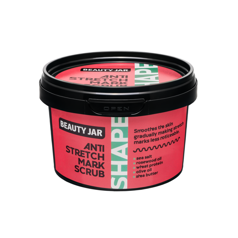 Scrub antivergeturi cu ulei din lemn de trandafir unt de shea si proteina din grau Shape Line Beauty