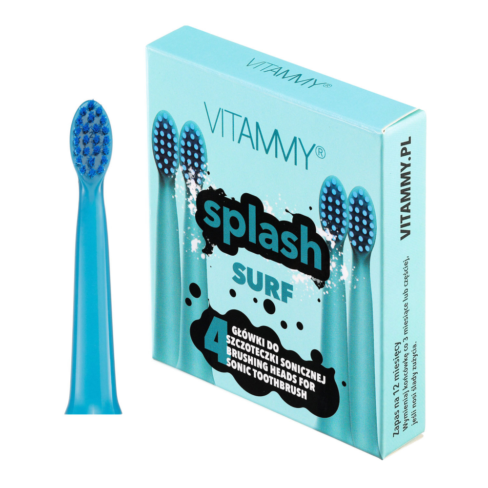 Set 4 rezerve periuta de dinti Vitammy Splash TH1811-4 Surf albastru