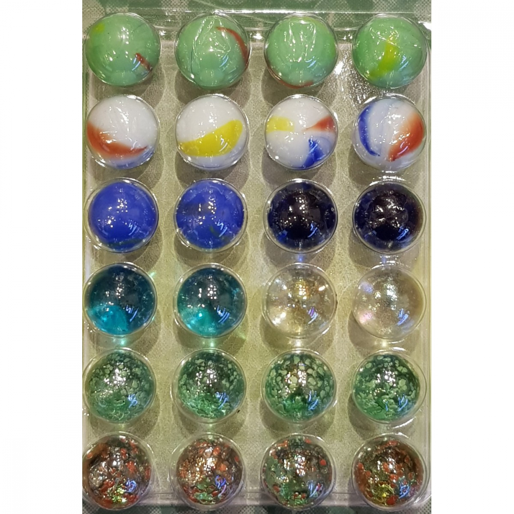 Set 48 de bile multicolore din sticla 16 mm - 2