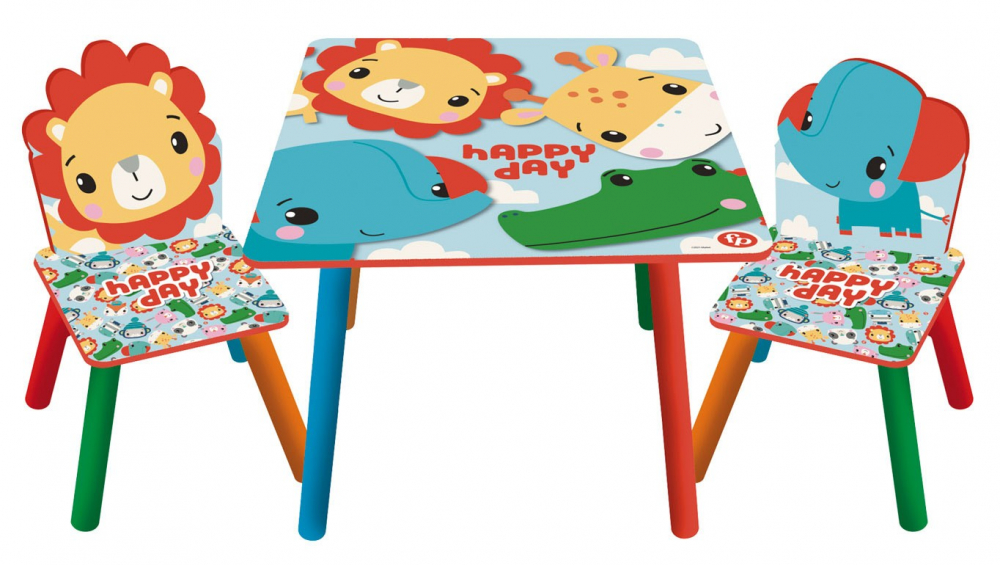 Set masuta si 2 scaunele Fisher Price Happy Day