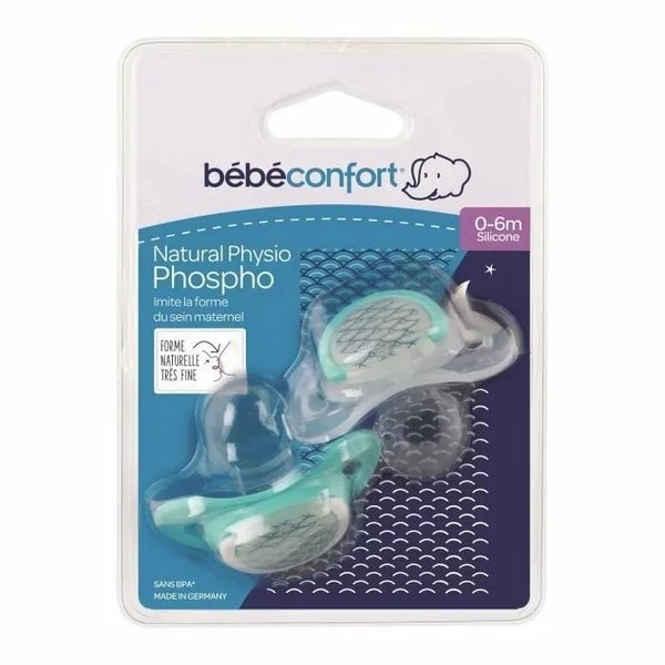 Set suzete silicon Natural Physio Phospho Bebe Confort 0-6 luni - 1 | YEO