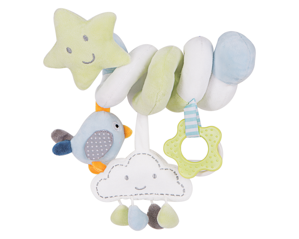 Spirala kikkaboo cu jucarii pentru patutcarucior sleepy cloud