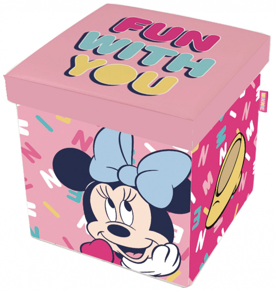 Taburet pentru depozitare jucarii Minnie Mouse - 1