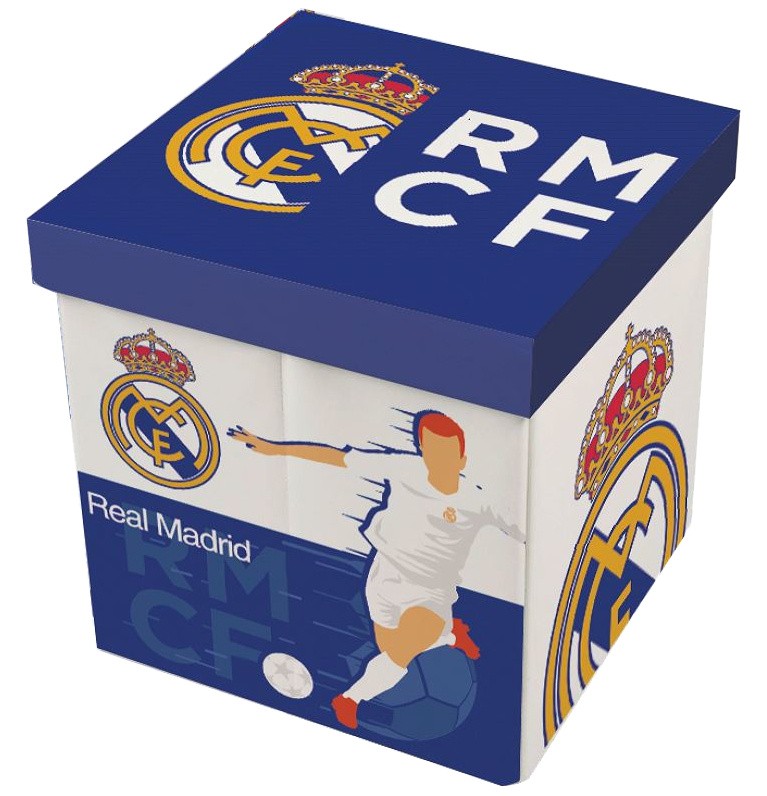 Taburet pentru depozitare jucarii Real Madrid CF Arditex imagine noua responsabilitatesociala.ro