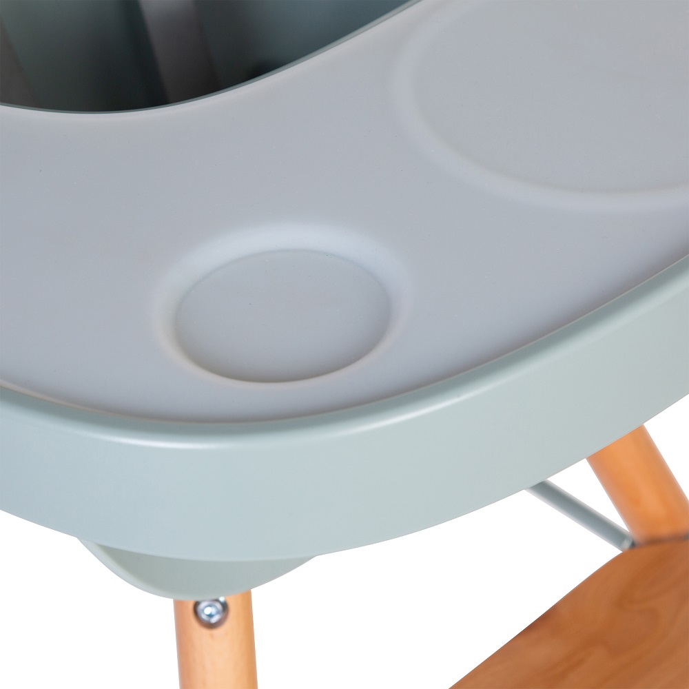 Tavita scaun de masa Childhome Evolu + protectie din silicon menta - 1 | YEO