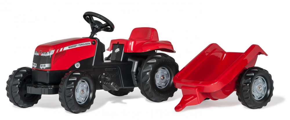 Tractor cu pedale Rolly Kid MF cu remorca Kid imagine noua responsabilitatesociala.ro