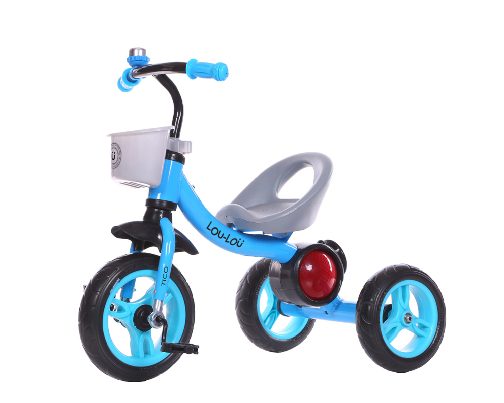 Tricicleta KikkaBoo cu roti eva si cosulet Tico Blue Triciclete Copii imagine 2022